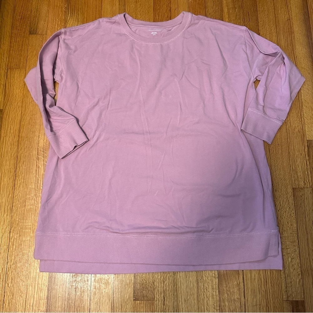 Eileen fisher Lightweight Organic Cotton Terry Crew Neck Top XLd4